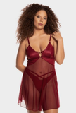 Camisola em microfibra e tule.